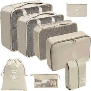 8x/Set Travel Organiser Packing Cubes Waterproof Suitcase Organiser for Woman