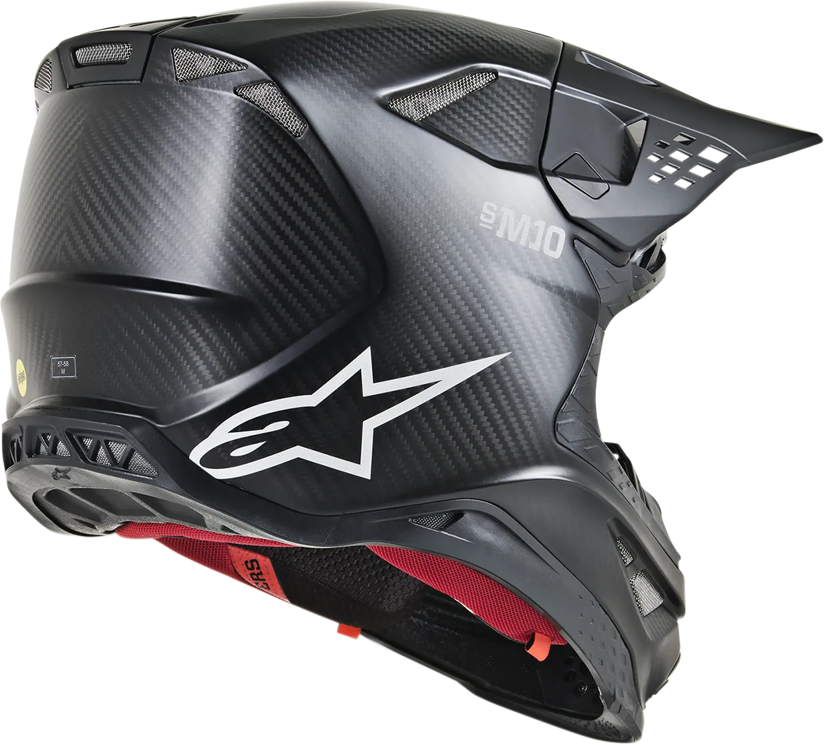 ALPINESTARS Supertech M10 Helmet - MIPS - Black Matte Carbon - 2XL 8300319-1300-2X