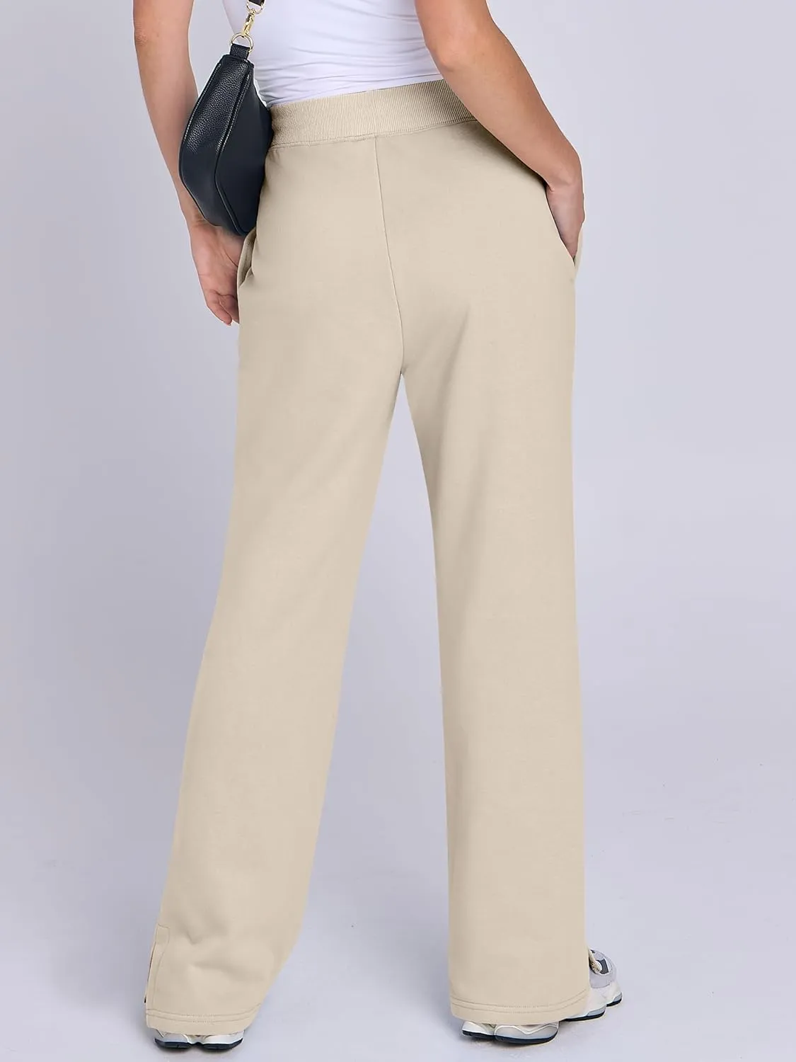 ANRABESS Women's Sweatpants Straight Leg High Waist Casual Drawstring Sweat Pants Workout Athletic Joggers with Pockets