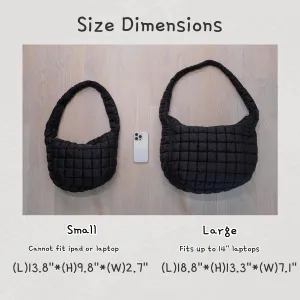 Bubble Quilted Hobo Women Handbag Cloud Tote Shoulder Bag Casual Crossbody Bag Gift for Women