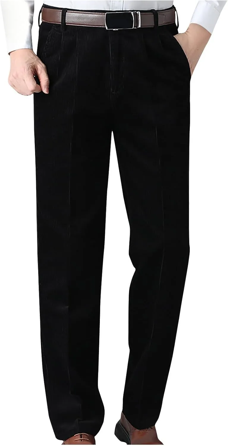 Business Casual Pants for Men Slim Fit Dress Pants Classic Straight Fit Lightweight Regular Fit Work Pants for Men