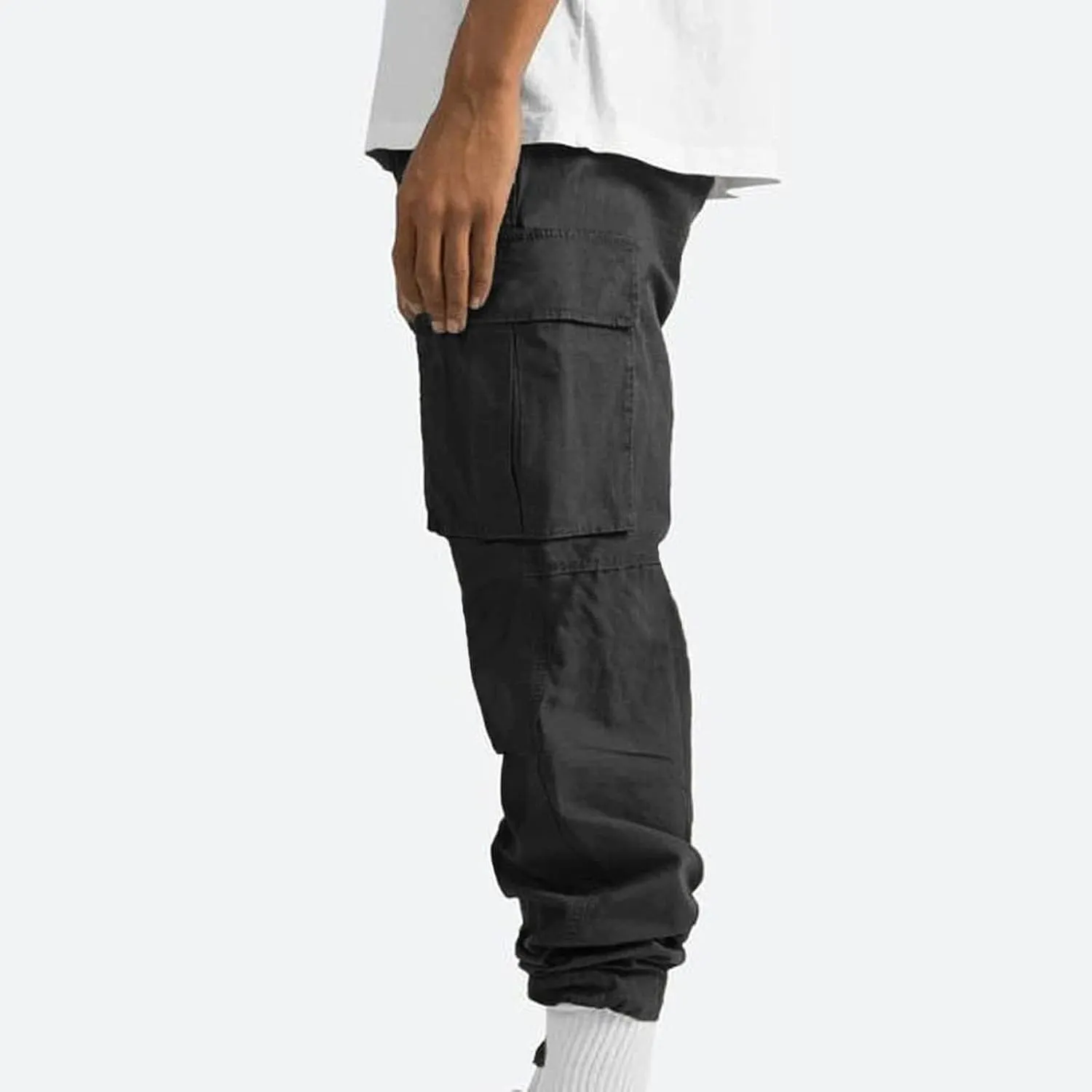 Cargo Pants for Men Baggy Relaxed Fit Causal Work Trousers Outdoor Hiking Cargo Sweatpants Pockets Athletic Joggers