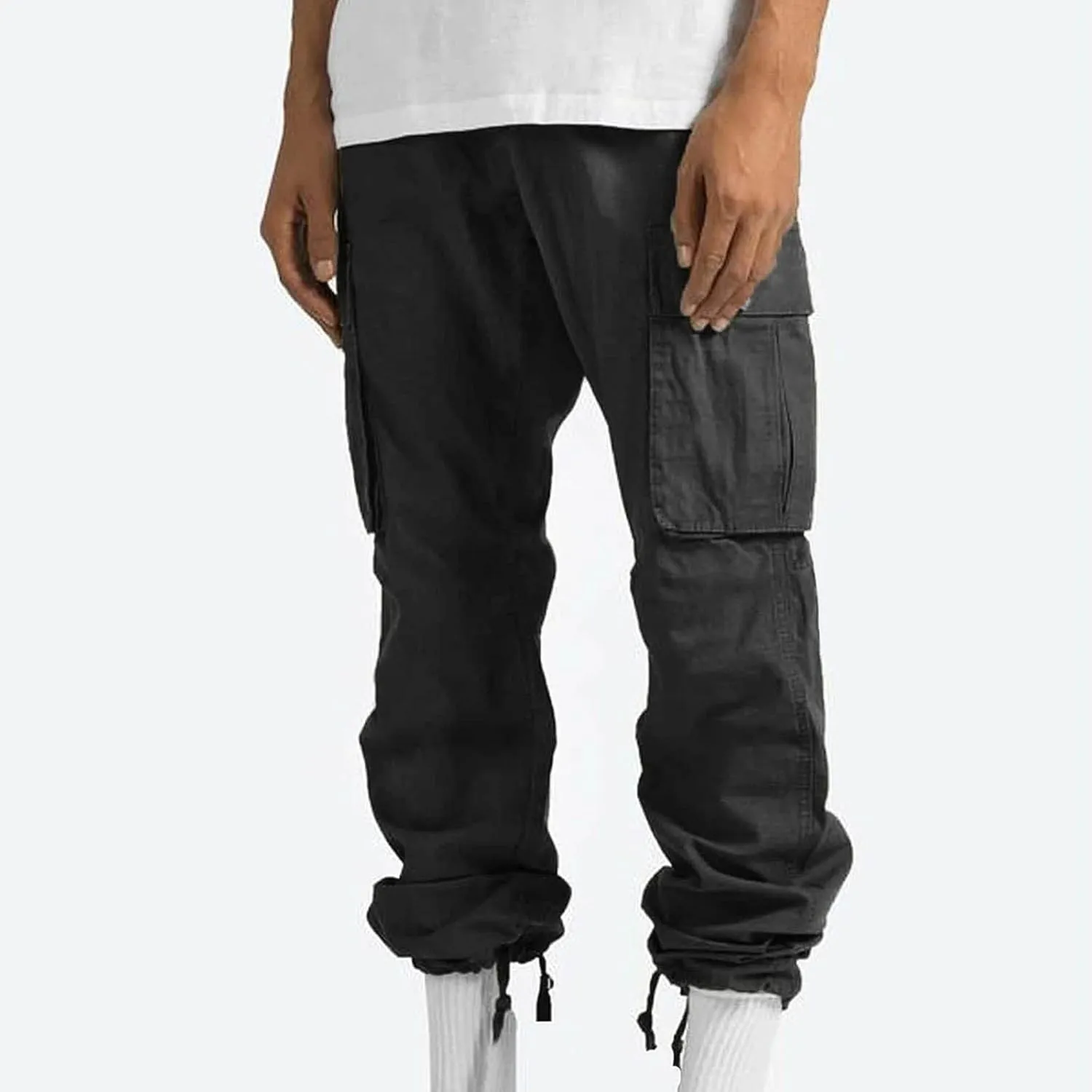 Cargo Pants for Men Baggy Relaxed Fit Causal Work Trousers Outdoor Hiking Cargo Sweatpants Pockets Athletic Joggers