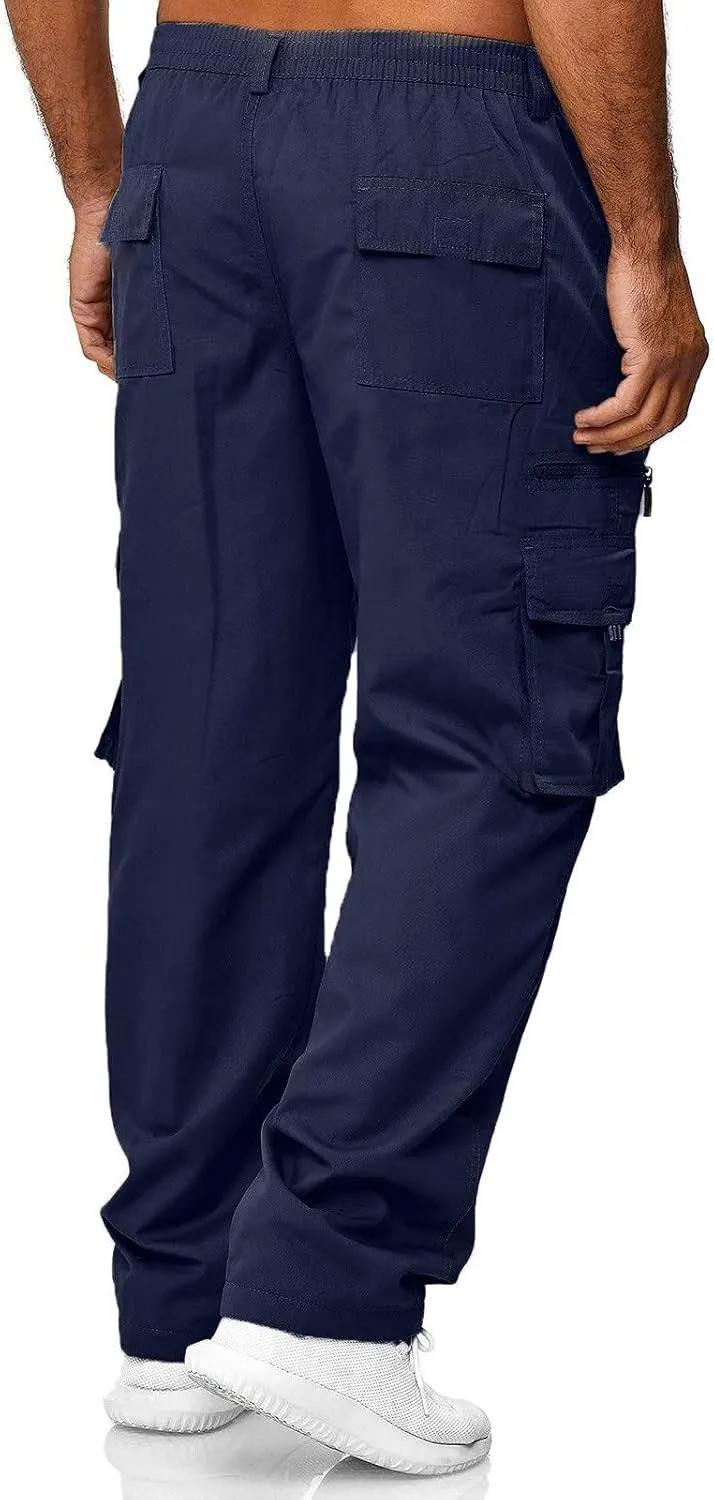 Cargo Pants for Men Jogger Club Running Athletic Sports Track Pants Hiking Sweat Pant Casual Straight Leg Work Trousers