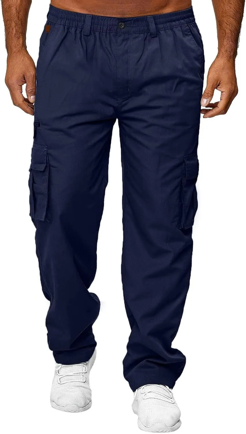 Cargo Pants for Men Jogger Club Running Athletic Sports Track Pants Hiking Sweat Pant Casual Straight Leg Work Trousers