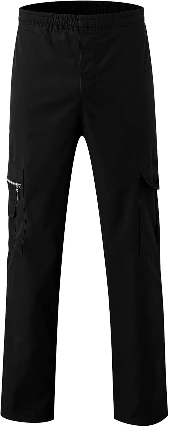 Cargo Pants for Men Relaxed Fit Gym Pants Men Joggers Sweatpants Slim Fit Workout Cotton Pants with Elastic Waistband
