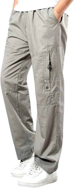 Cargo Pants for Men Relaxed Fit Sweatpants Gym Training Workout Pants Slim Fit with Zipper Pockets Men's Golf Joggers