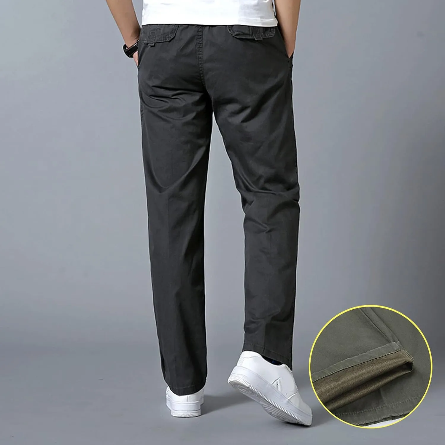 Cargo Pants for Men Relaxed Fit Tapered Sweatpant Breathable Sweatpants Men's Mesh Jogger Zipper Running Pants Pocket