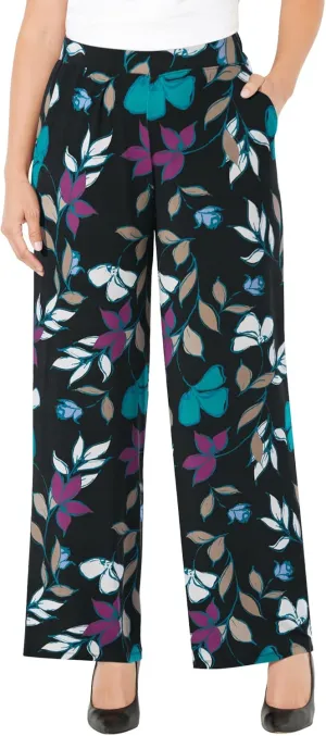 Catherines Women's Plus Size Anywear Wide Leg Pant