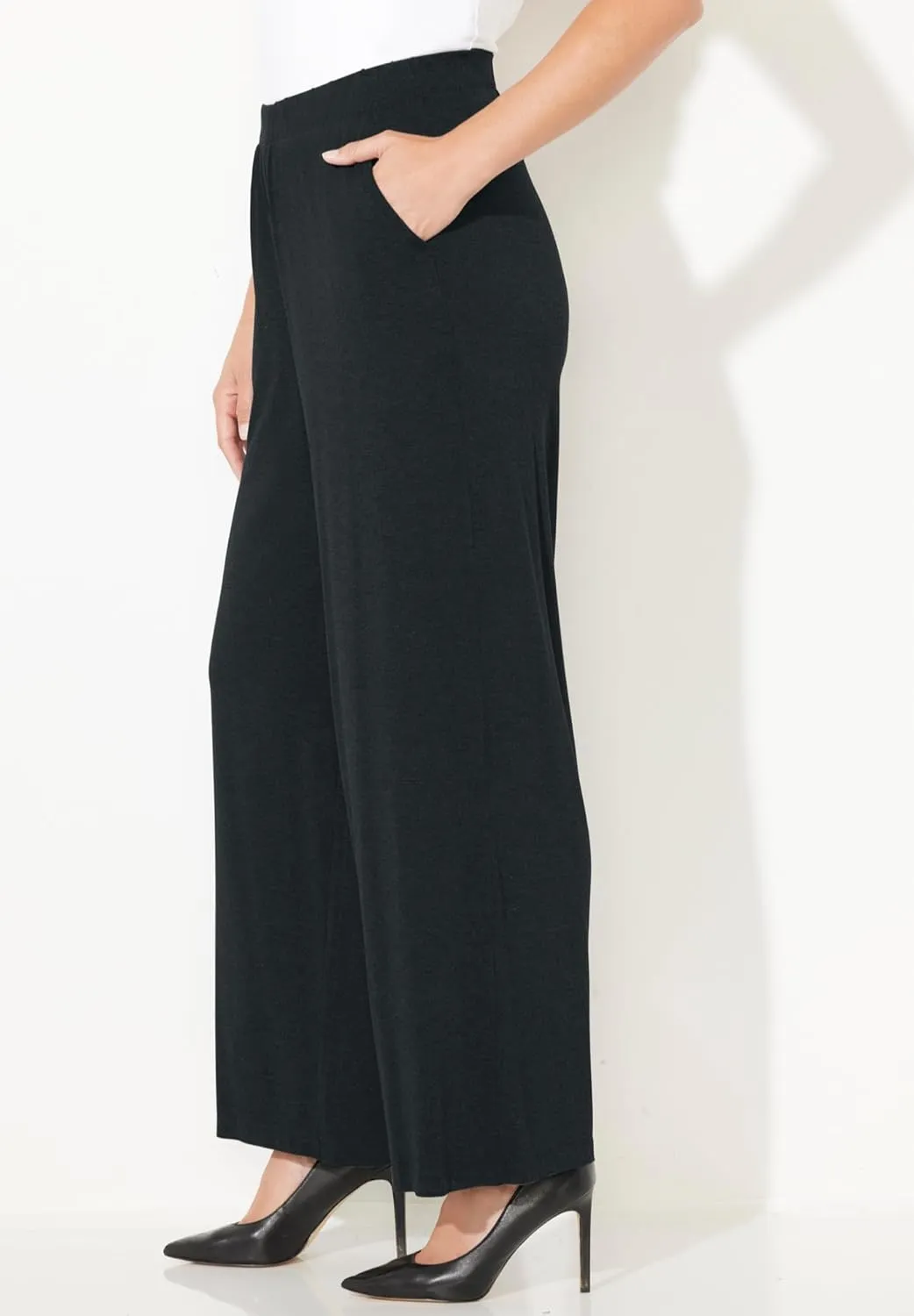 Catherines Women's Plus Size Anywear Wide Leg Pant
