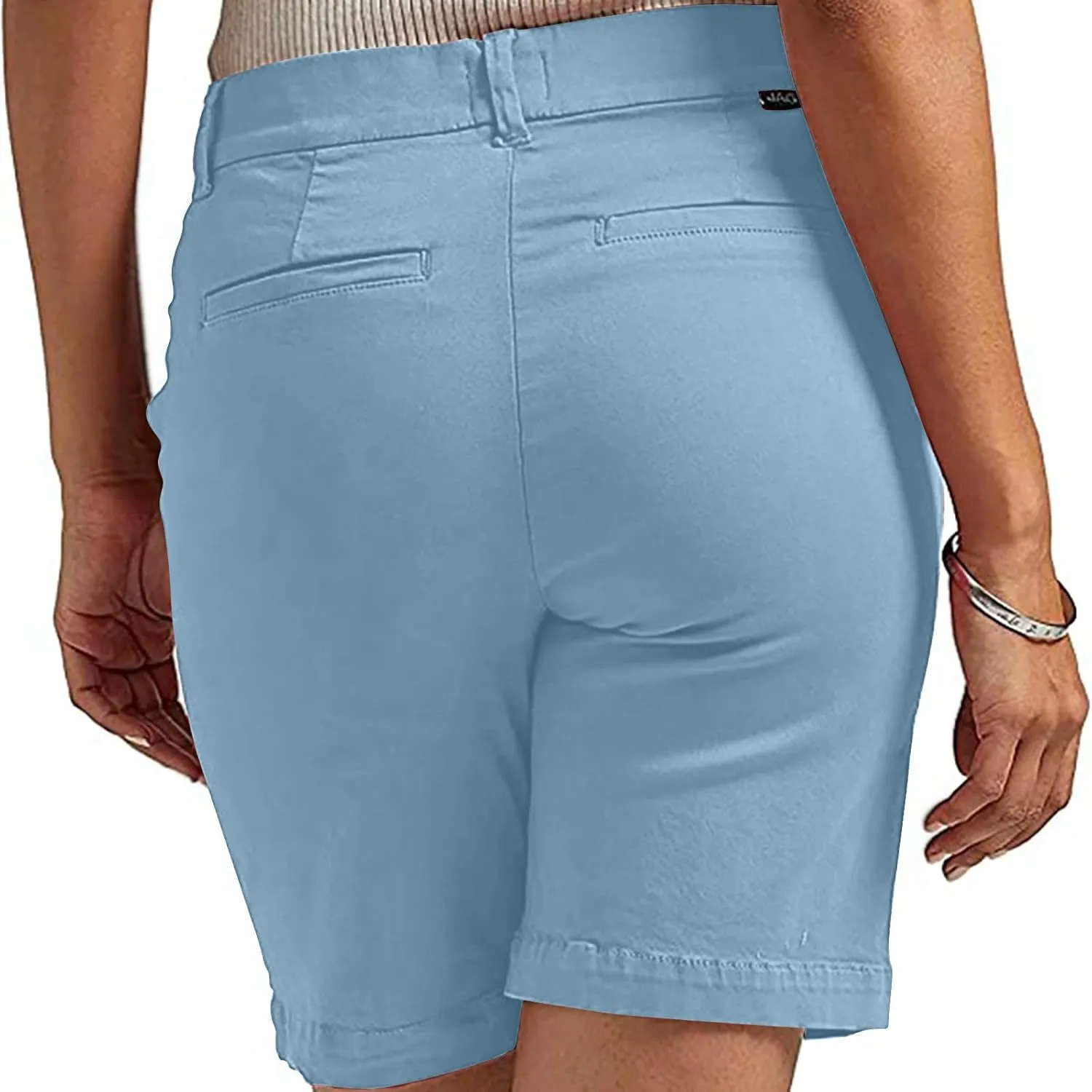 Chino Cargo Shorts Women Casual Slim Fit High Waist Summer Knee Length Bermuda SweatShorts for Hiking,Beach,Outdoors