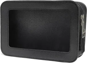 Clear And Waterproof Makeup Bag Clear Travel Bags for Toiletries, black