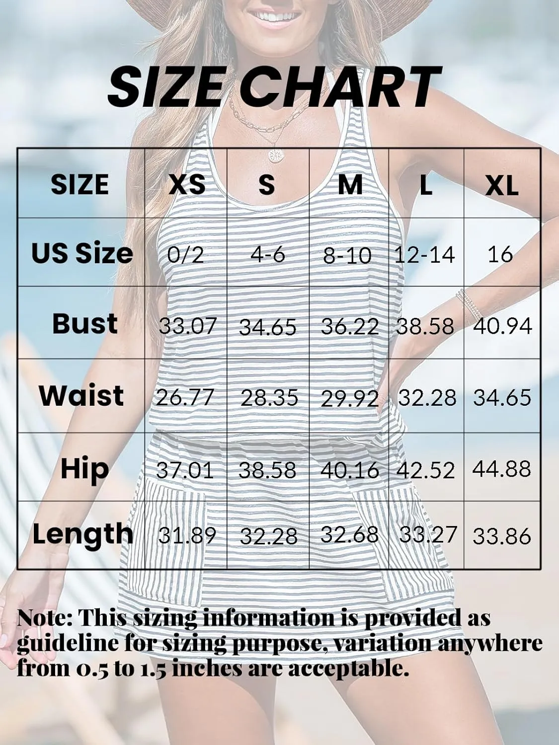 CUPSHE Women Swimsuit Coverup Racerback Sleeveless Beach Cover Ups Dress with Side Pockets