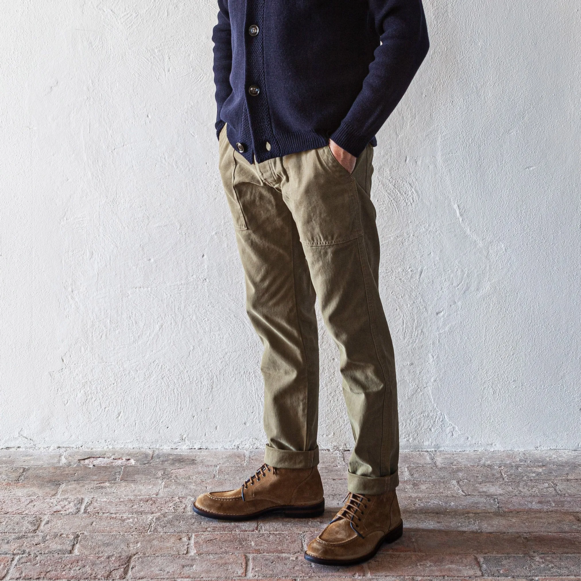 Degrasse Canvas Fatigues in Khaki Green