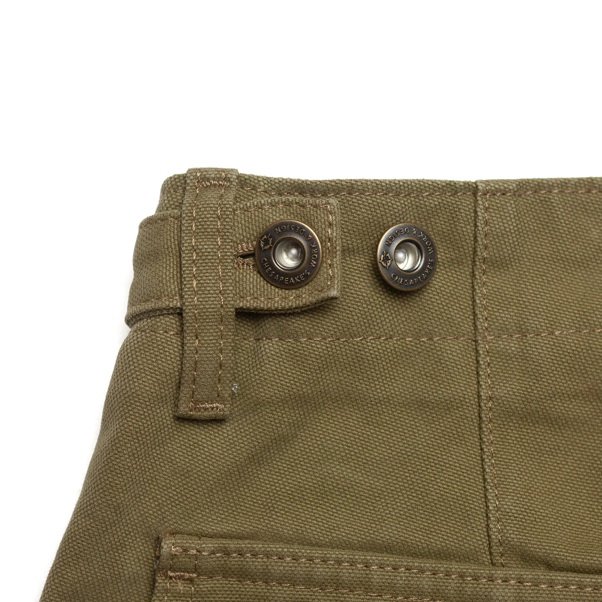 Degrasse Canvas Fatigues in Khaki Green