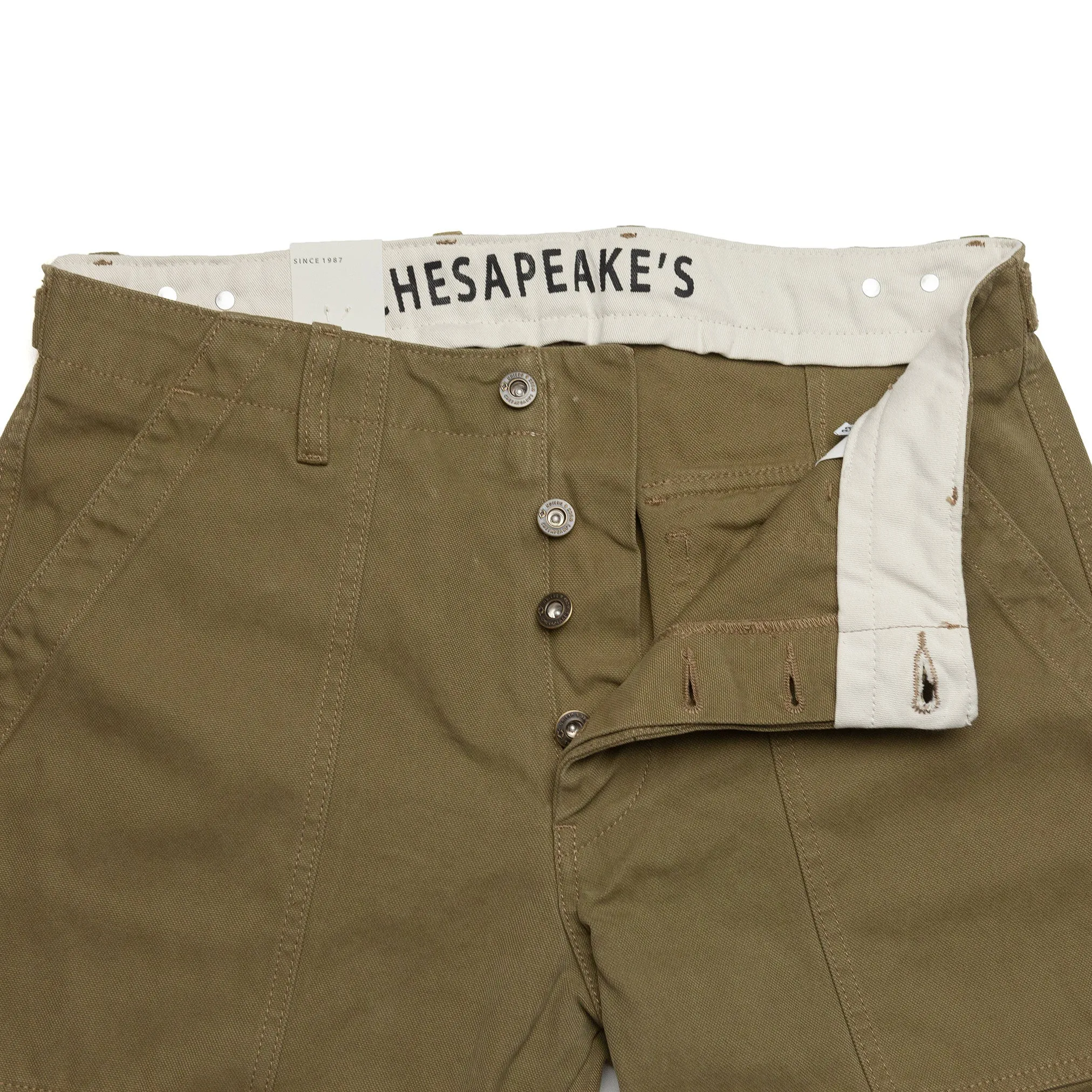 Degrasse Canvas Fatigues in Khaki Green