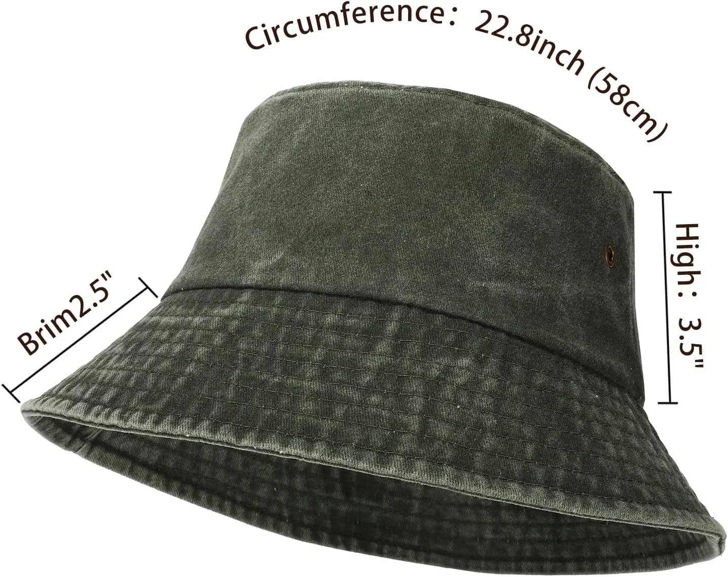 Denim Bucket Hat for Women Men Large Summer Cap for Beach Travel Fishing