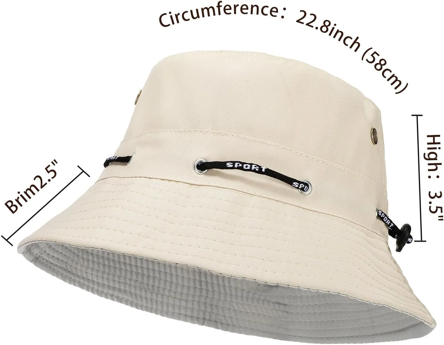 Denim Bucket Hat for Women Men Large Summer Cap for Beach Travel Fishing