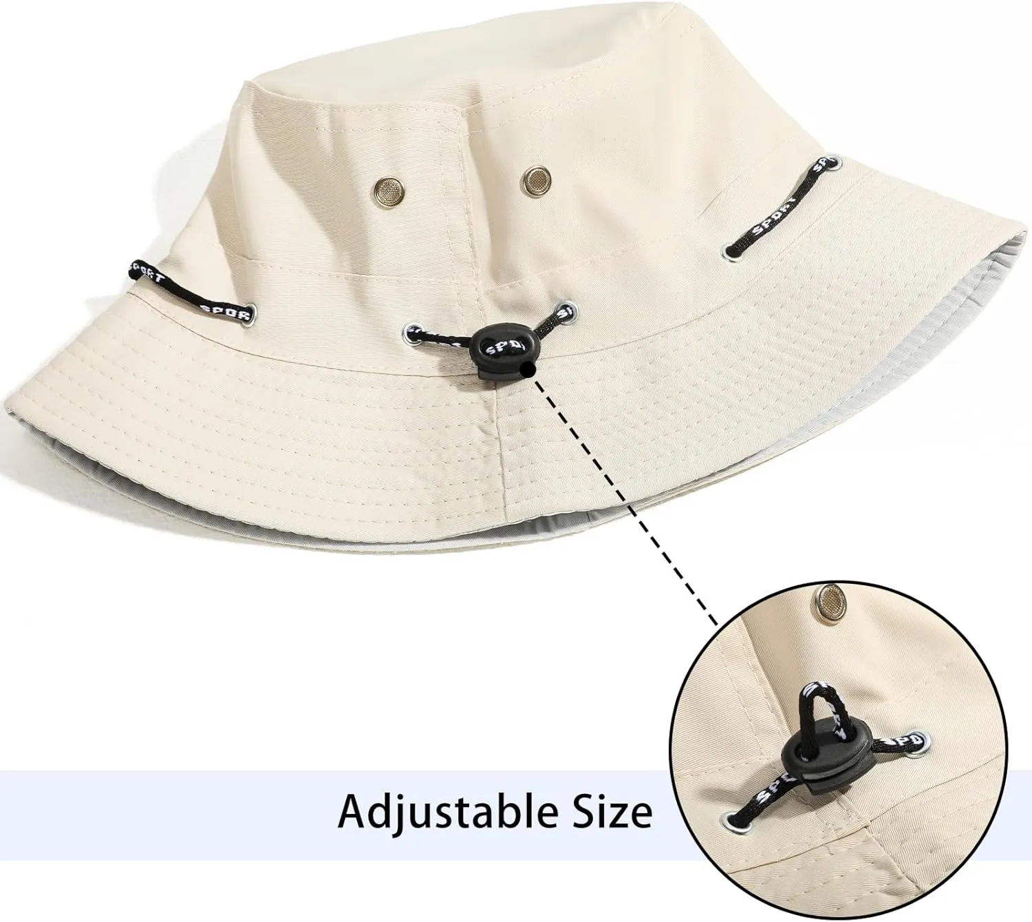 Denim Bucket Hat for Women Men Large Summer Cap for Beach Travel Fishing
