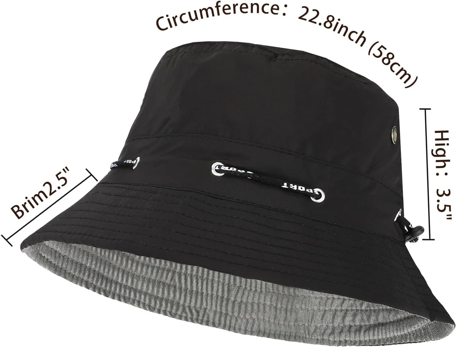Denim Bucket Hat for Women Men Large Summer Cap for Beach Travel Fishing