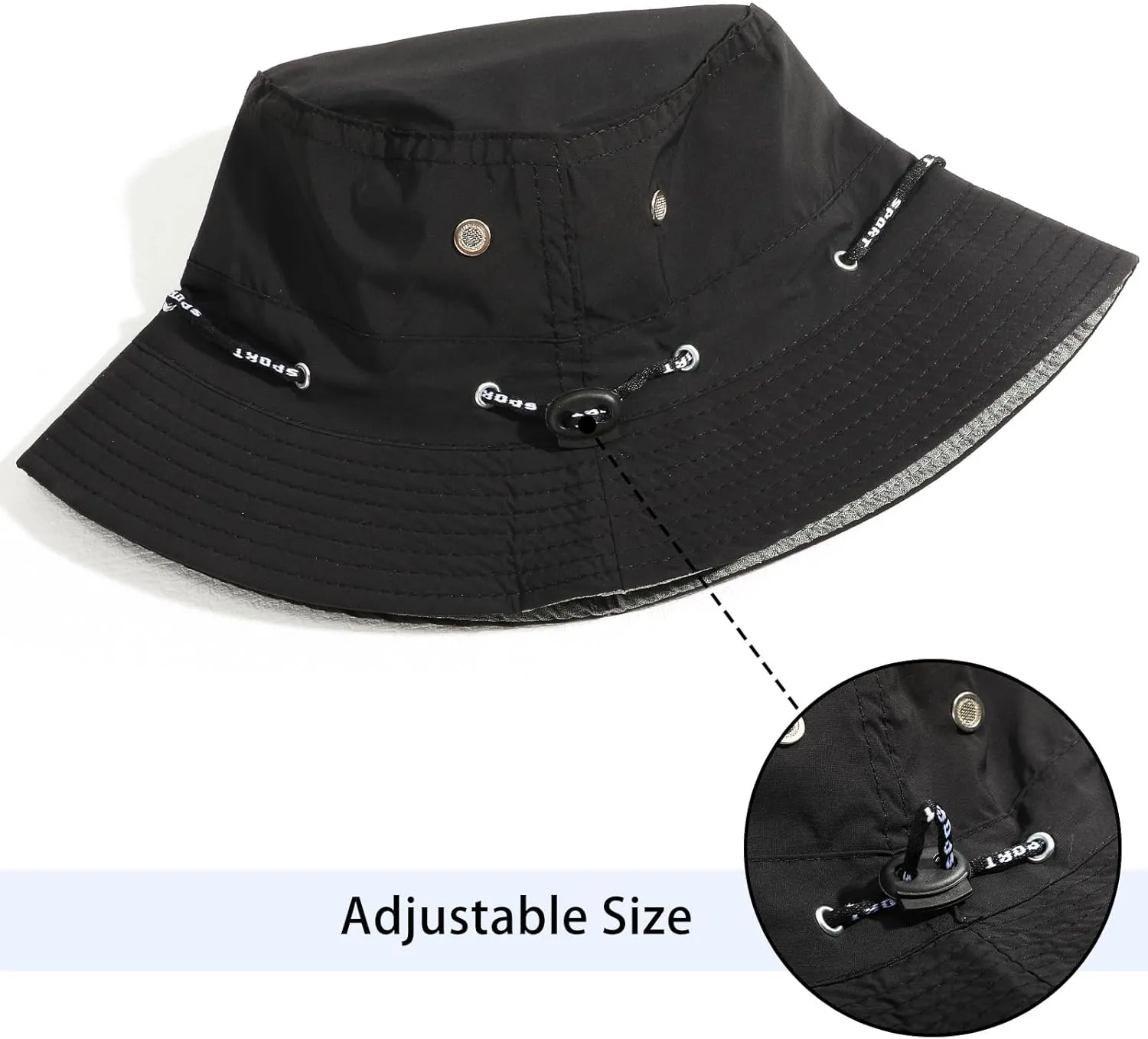 Denim Bucket Hat for Women Men Large Summer Cap for Beach Travel Fishing