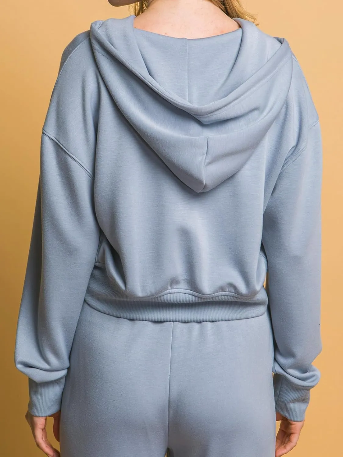 Design by Olivia Women's Zip Up Hoodies Cropped Sweatshirts Fleece Jackets Fall Outfits Casual Hooded Tops Winter Clothes