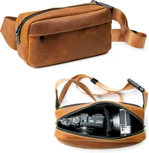 Evergreen Legacy Compact Camera Sling/Genuine Leather/Cross-body Bag/Compatible with Fujifilm X100 Series, X-Pro 3, XT4, Leica M6