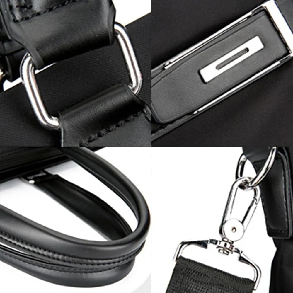 FUNSEED 14 Inch Laptop Bag for Men, Oxford Work Computer Laptop Messenger Briefcase with Shoulder Strap for Travel Office