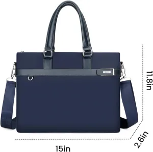 FUNSEED 14 Inch Laptop Bag for Men, Oxford Work Computer Laptop Messenger Briefcase with Shoulder Strap for Travel Office