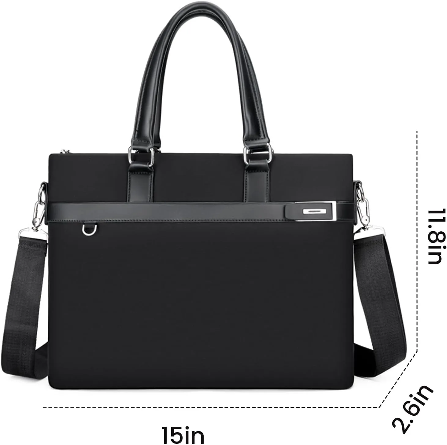 FUNSEED 14 Inch Laptop Bag for Men, Oxford Work Computer Laptop Messenger Briefcase with Shoulder Strap for Travel Office