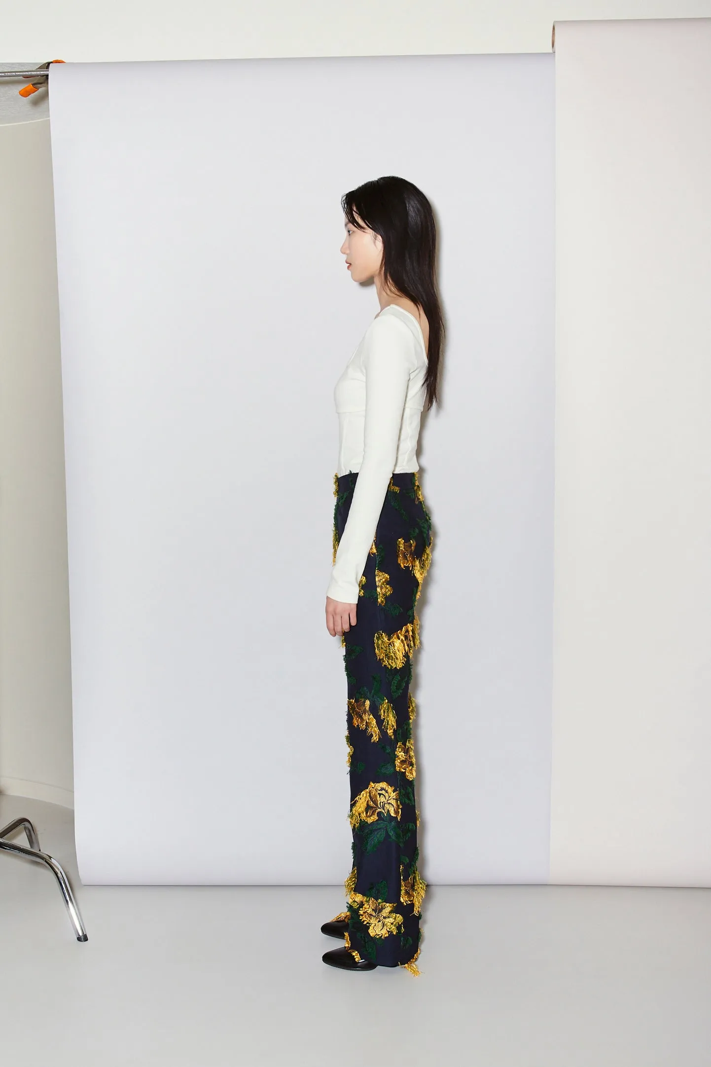 HIBISCUS JACQUARD PANTS