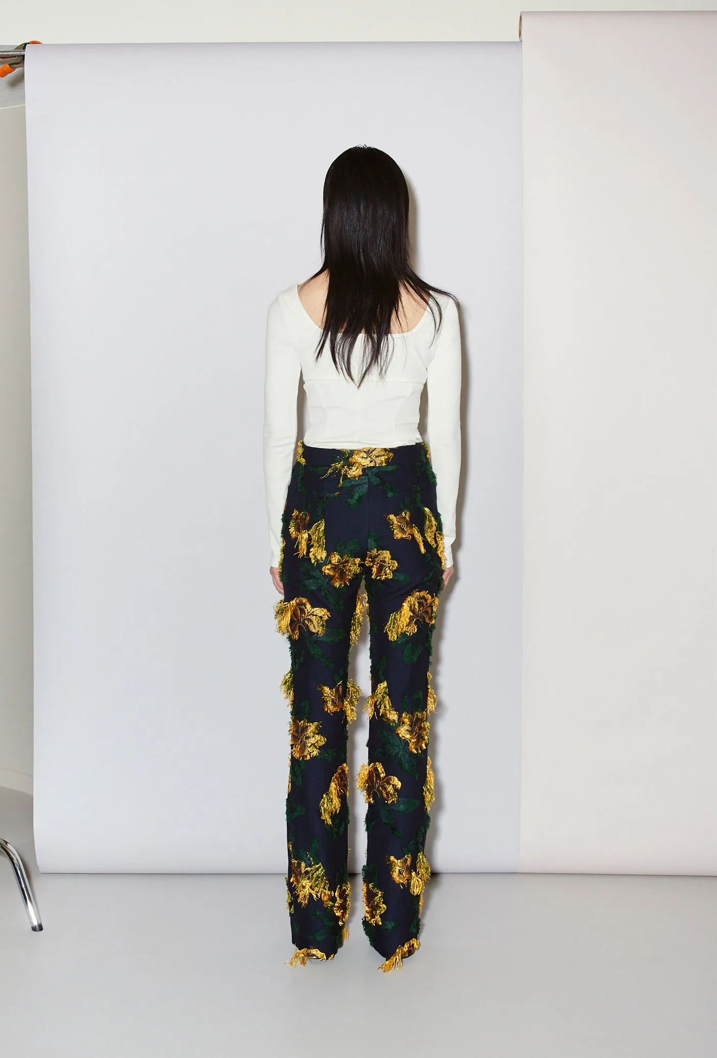 HIBISCUS JACQUARD PANTS