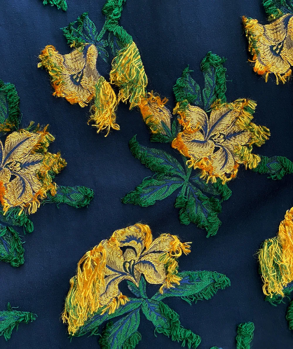 HIBISCUS JACQUARD PANTS