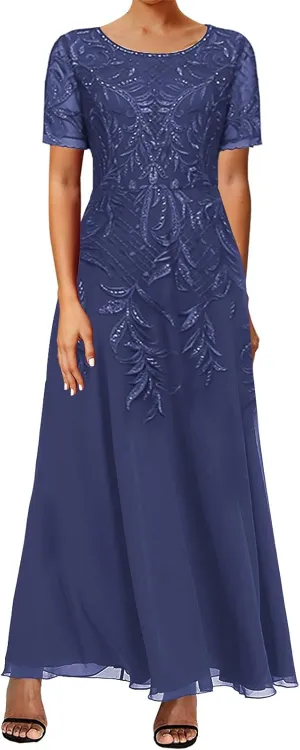 JAEDEN Mother of The Bride Lace Dresses 2025 Tea Length - Chiffon Formal Evening Gowns