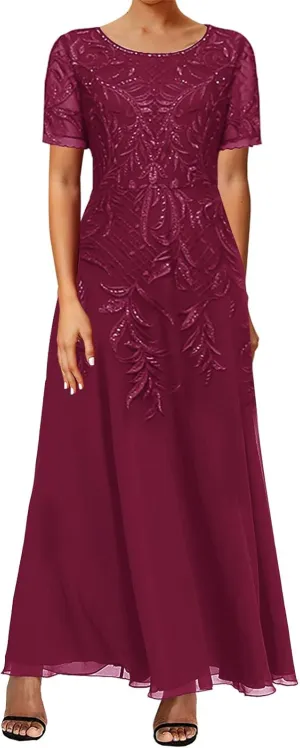 JAEDEN Mother of The Bride Lace Dresses 2025 Tea Length - Chiffon Formal Evening Gowns