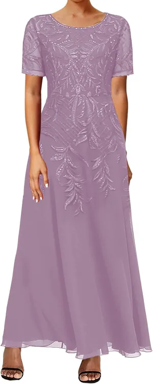 JAEDEN Mother of The Bride Lace Dresses 2025 Tea Length - Chiffon Formal Evening Gowns