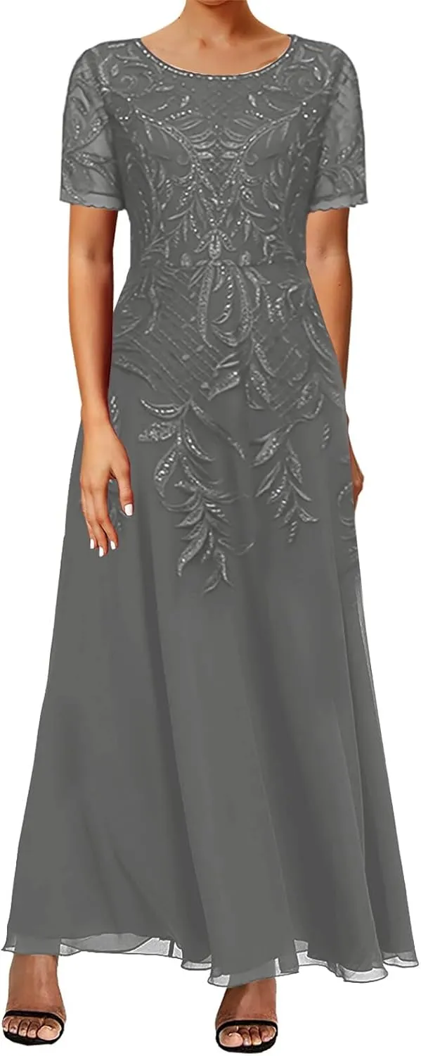 JAEDEN Mother of The Bride Lace Dresses 2025 Tea Length - Chiffon Formal Evening Gowns