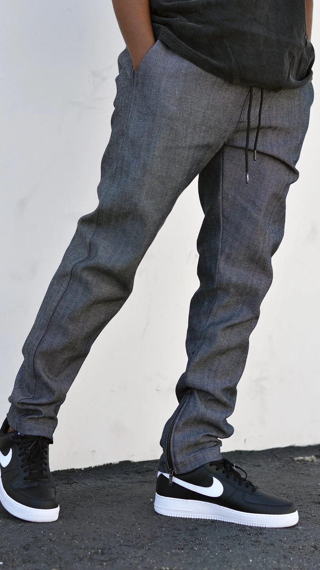 Jastillana Zip Trouser - Herringbone
