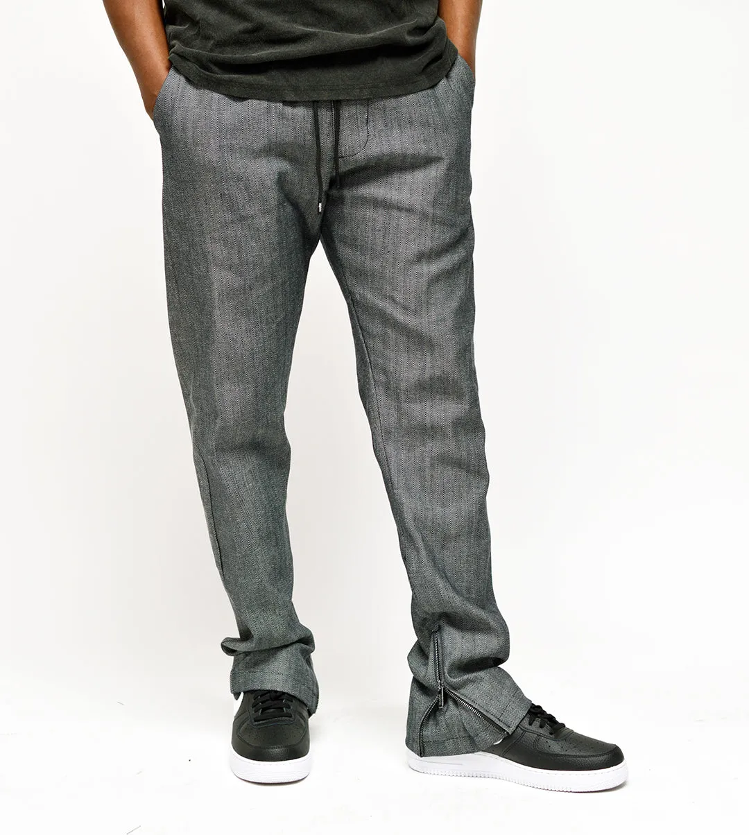 Jastillana Zip Trouser - Herringbone