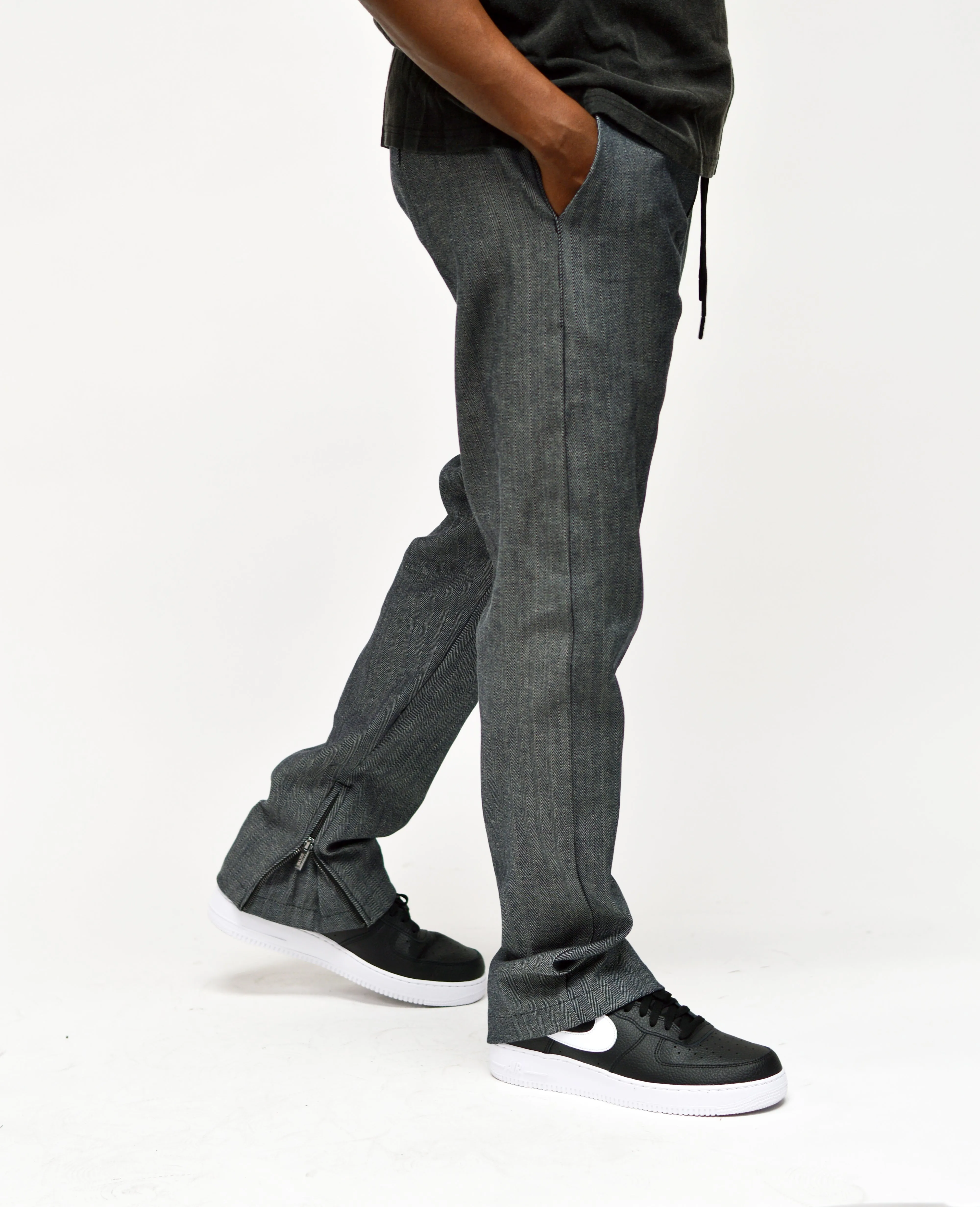 Jastillana Zip Trouser - Herringbone