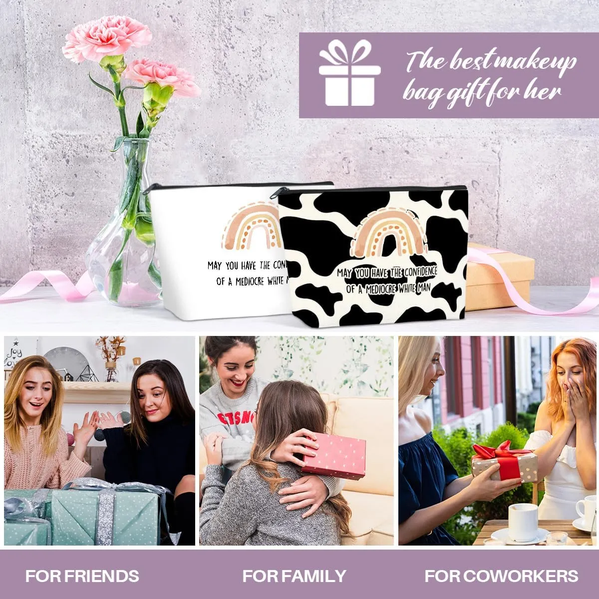 JIUWEIHU 2PCS Inspirational Gifts for Women Liberal Gift - May You Have The Confidence Motivational Birthday Christmas Friendship Confidence