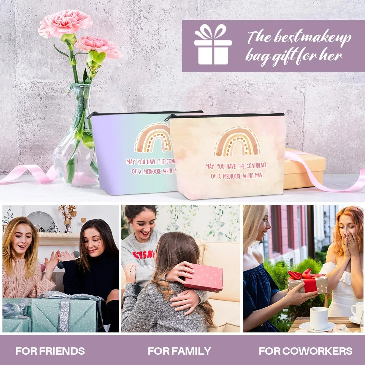 JIUWEIHU 2PCS Inspirational Gifts for Women Liberal Gift - May You Have The Confidence Motivational Birthday Christmas Friendship Have Confidence