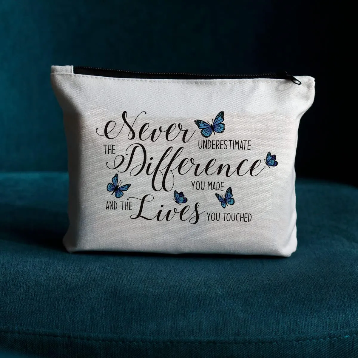 JIUWEIHU Inspirational Cosmetic Bag - Thank-You, Birthday, Christmas & Friendship Gift for Her