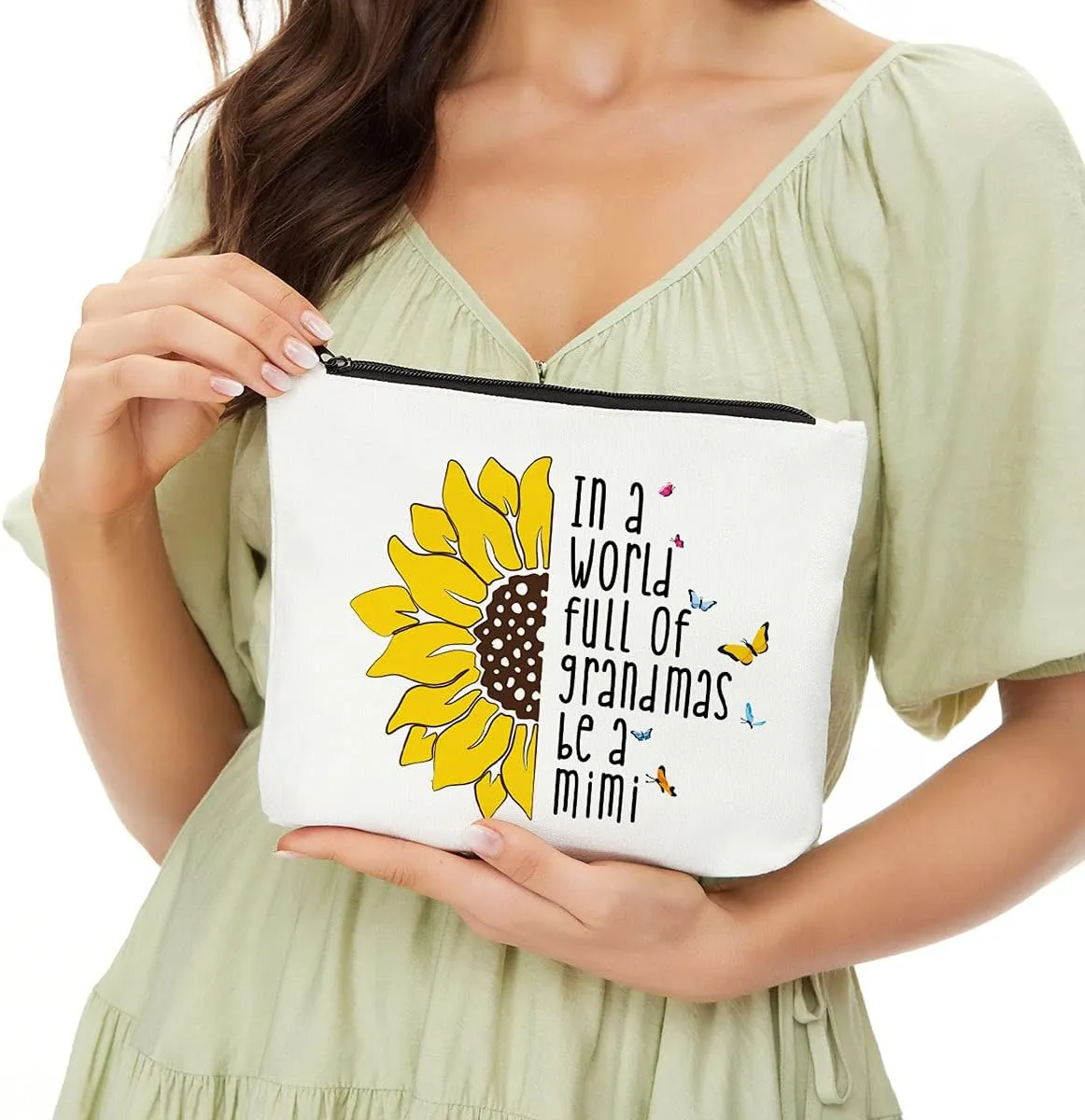 JIUWEIHU Mimi Gifts: New Grandma Gift - Makeup Bag for Mother's Day, Thanksgiving, Christmas