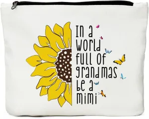 JIUWEIHU Mimi Gifts: New Grandma Gift - Makeup Bag for Mother's Day, Thanksgiving, Christmas