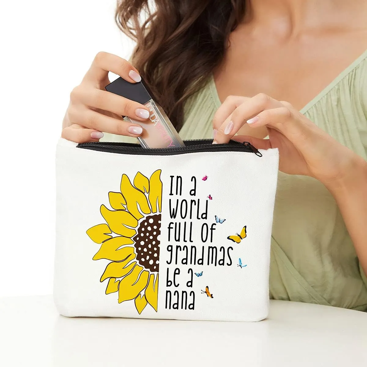 JIUWEIHU Nana Gifts, Grandma Gifts, Grandma Birthday Gifts, New Grandma Gifts, Pregnancy Announcement Idea New Grandma Gift-Really Awesome Nana Makeup Bag for Mathers Day, Thanksgiving, Christmas
