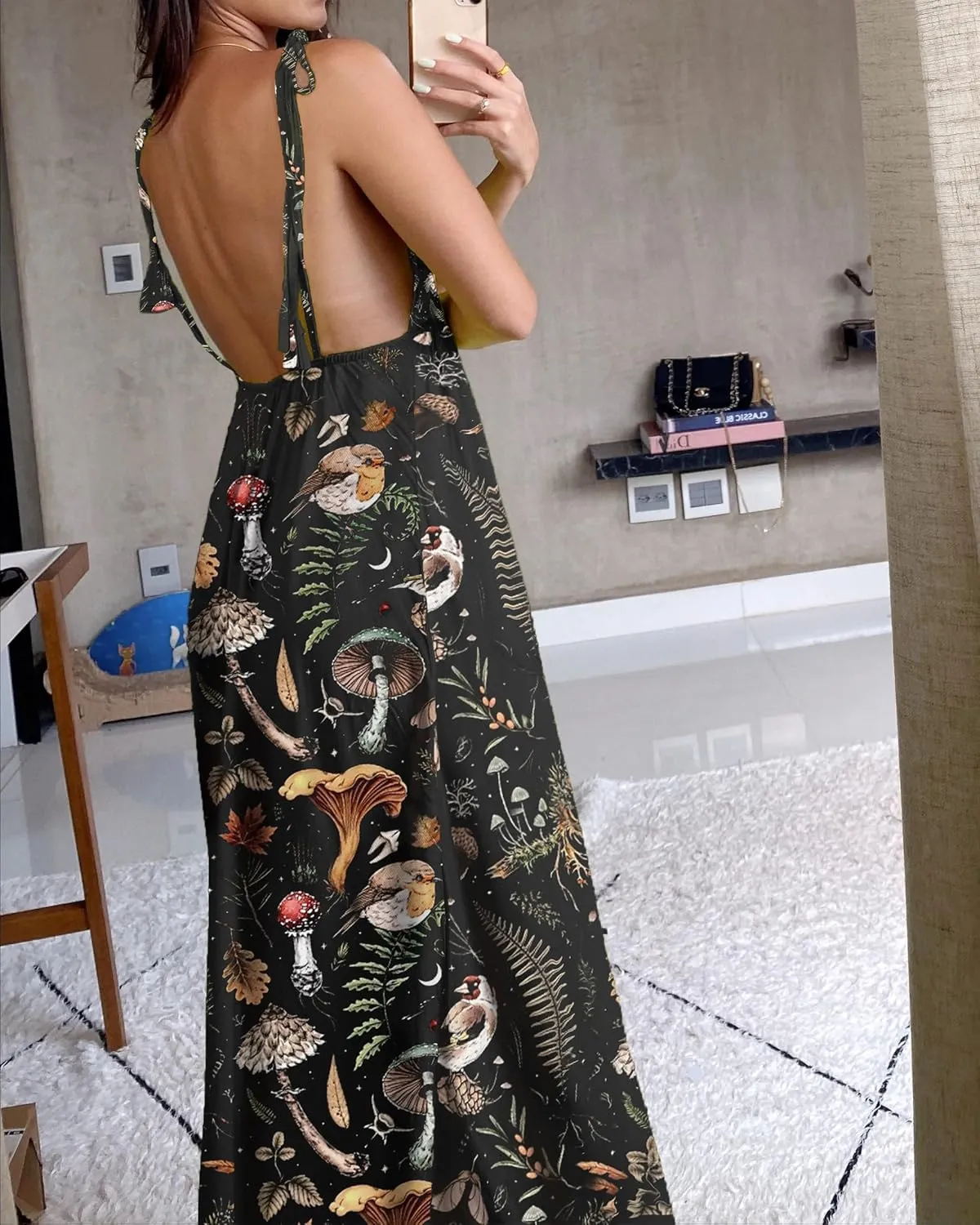 Jumpsuits for Women V Neck Sleeveless Womens Casual Dressy Backless Tie Halters Summer Outfits Wide Leg Romper