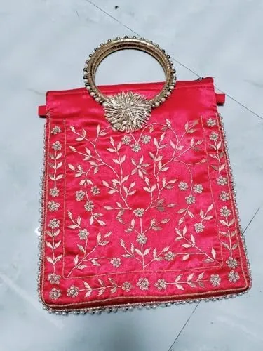 KUMKUM FASHIONS Indian Mirror Potli, Potli Handbag, Handmade Bag, Wedding Gifts, Clutch Purse, Wedding Wholesale Lot
