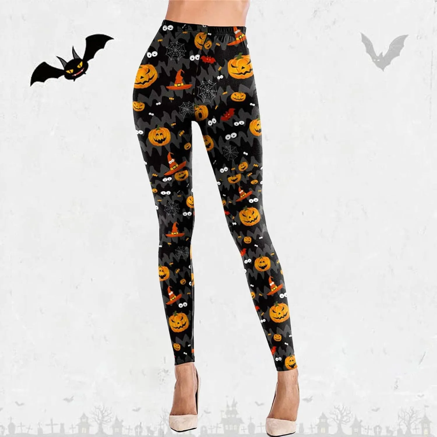 LCMTWX Leggings for Women Jeans Women Button Pocket Waist Elastic Color High Pants Leggings