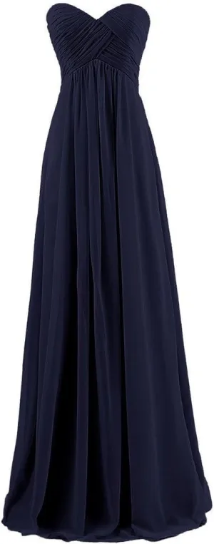 Lemai Sweetheart Pleats Long A Line Corset Formal Women Prom Bridesmaid Dresses